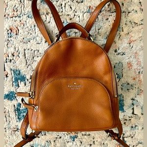 Medium Brown Leather Kate Spade Backpack